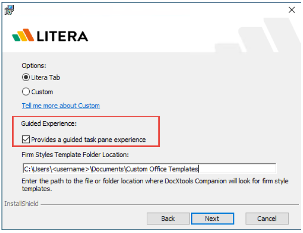 Enable or disable the interactive side panel (Guided Experience) in ...