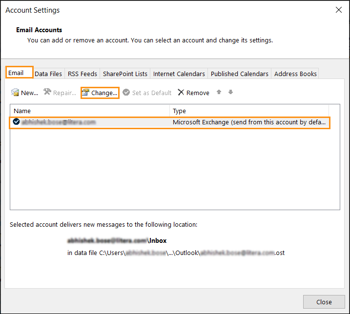 Configuring Outlook shared contacts (Delegate Access method)