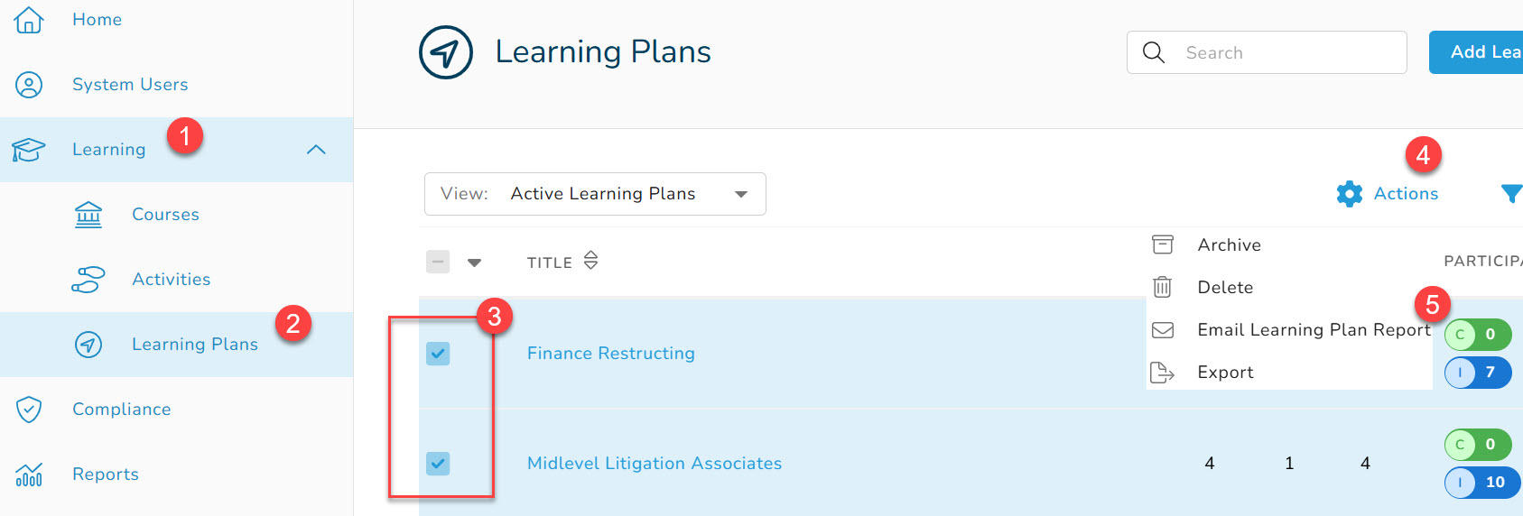 CE Manager - Emailing Learning Plan Reports