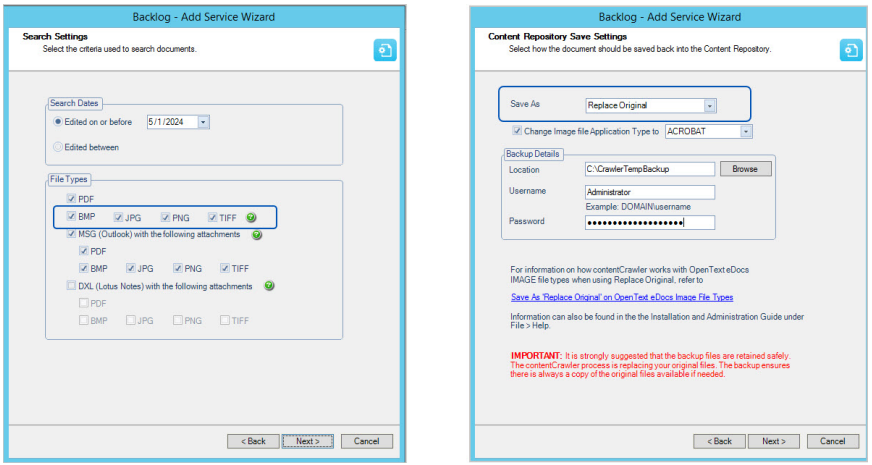 contentCrawler OpenText eDocs Replace Original Known Issue with Image ...