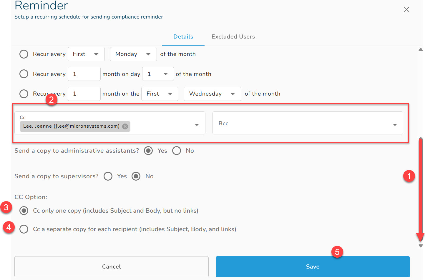How to add an Administrator to receive Notification Emails
