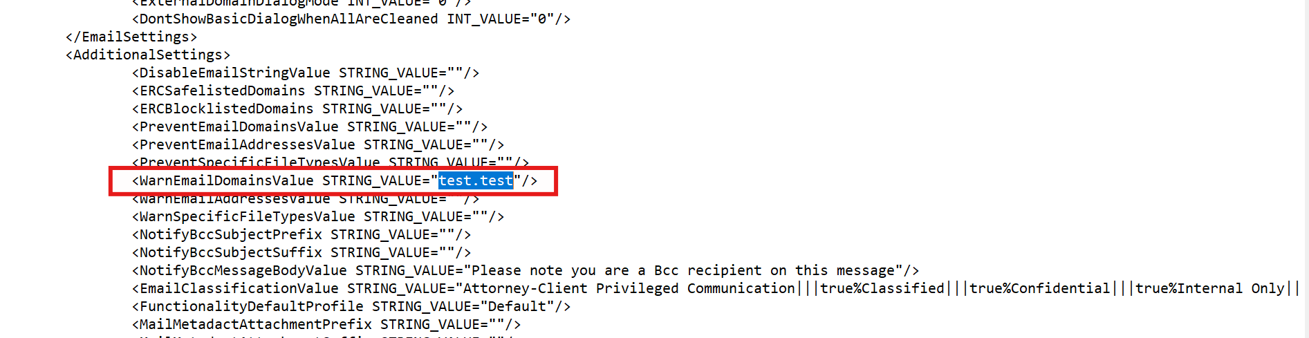 Managing Domain Exceptions for External Email Warnings in Metadact