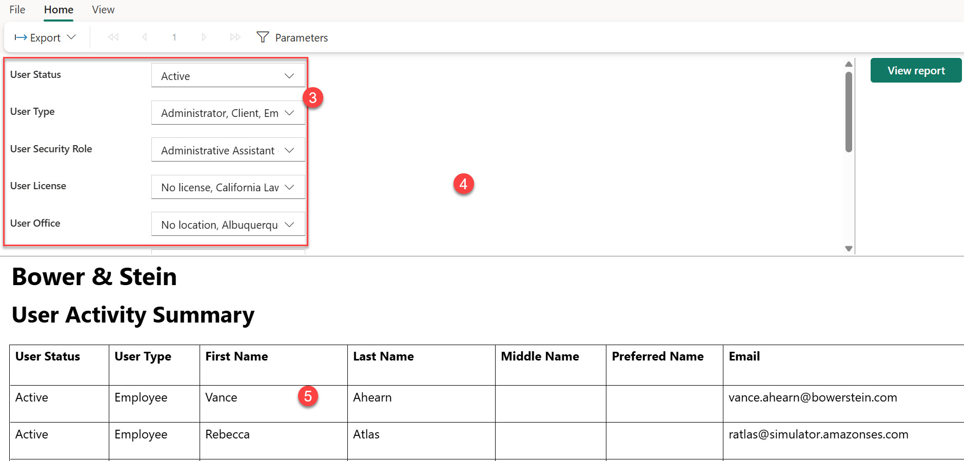 User Activity Summary Help Guide