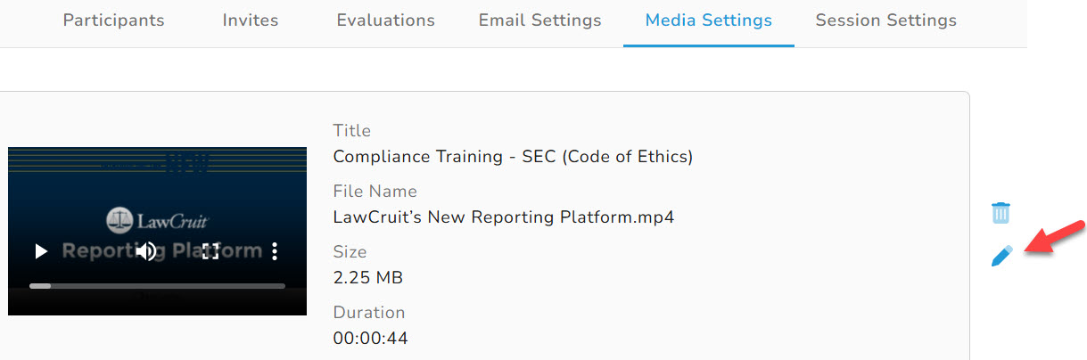 Create a Video File Session in CE Manager
