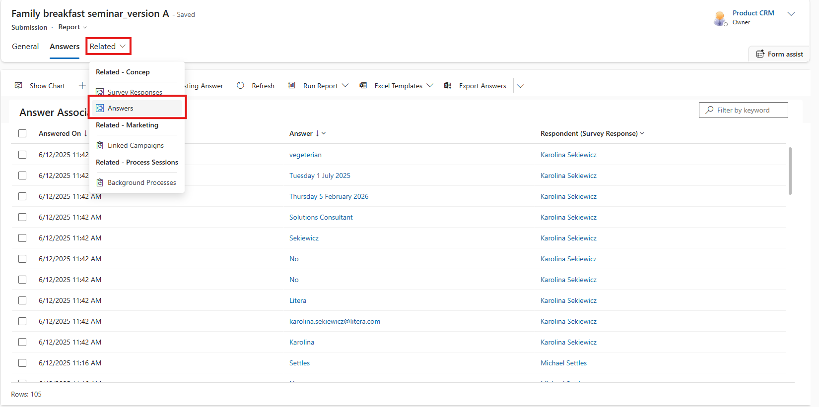 Access and Report on Survey Submissions in Microsoft Dynamics