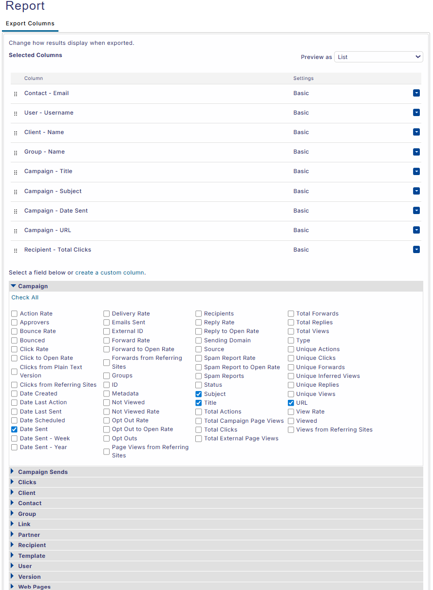 Custom Reports