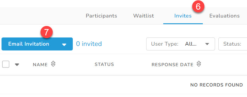 Single Session Invitations