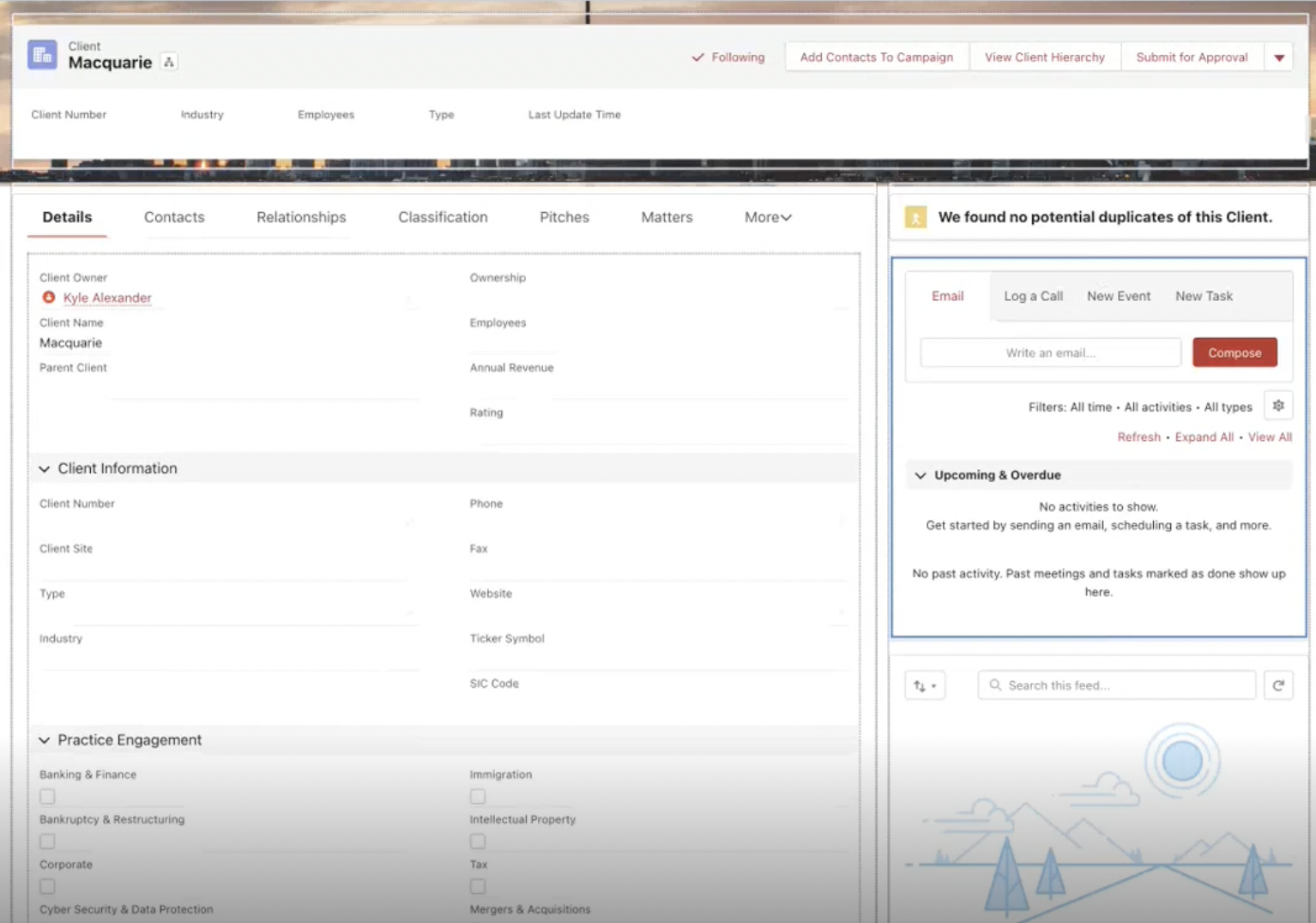 Client Sense Integration