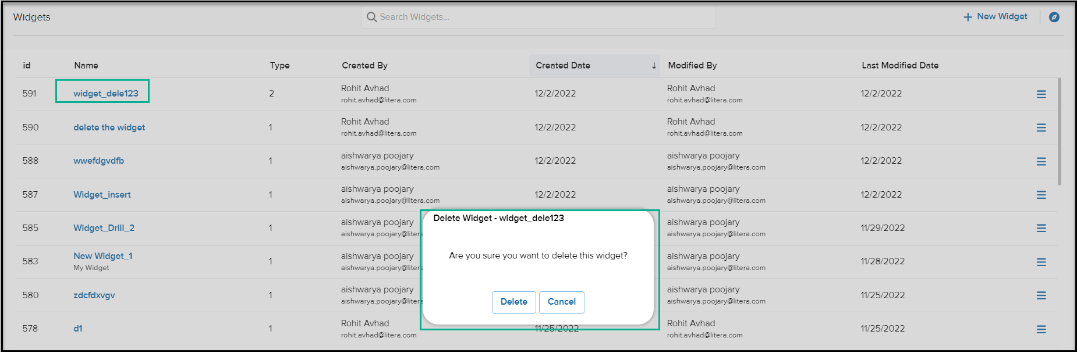Configuring Widgets