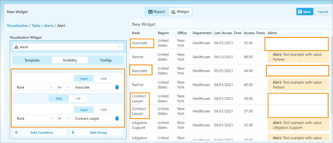 Widget Types