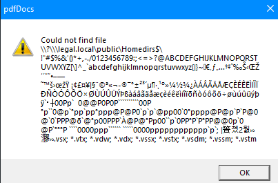Fix file access errors and unreadable filenames when opening from a ...