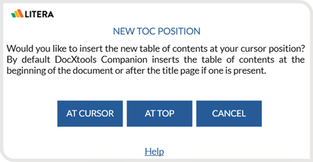 DocXtools Companion 11.7.0 and Later—Table of Contents