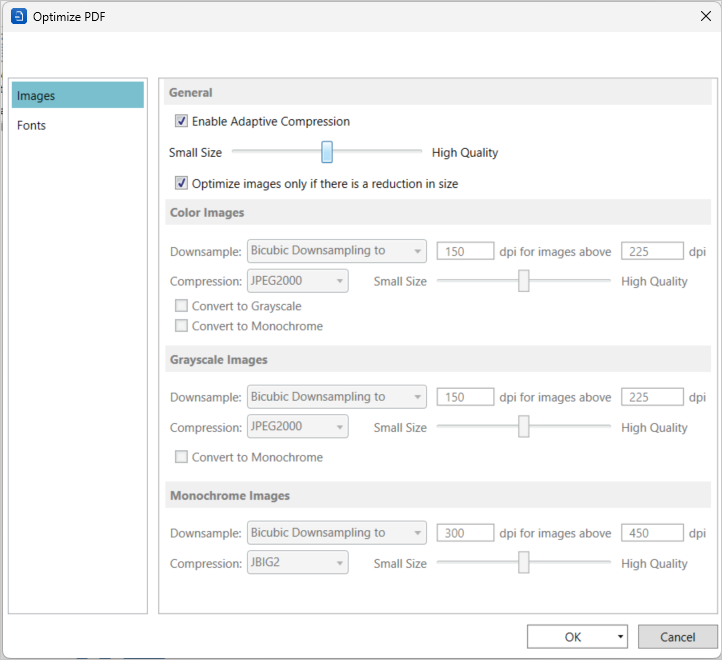pdfDocs-compression settings