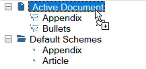 Insert a numbering scheme using Litera NTD