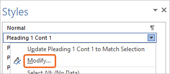 Using continuation styles for non-numbered paragraphs using Litera NTD