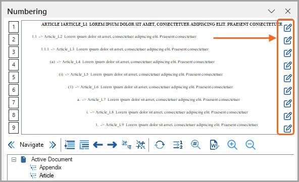 Edit numbering schemes with Litera NTD