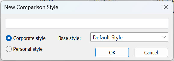 Creating new comparison styles in Litera Compare for Word