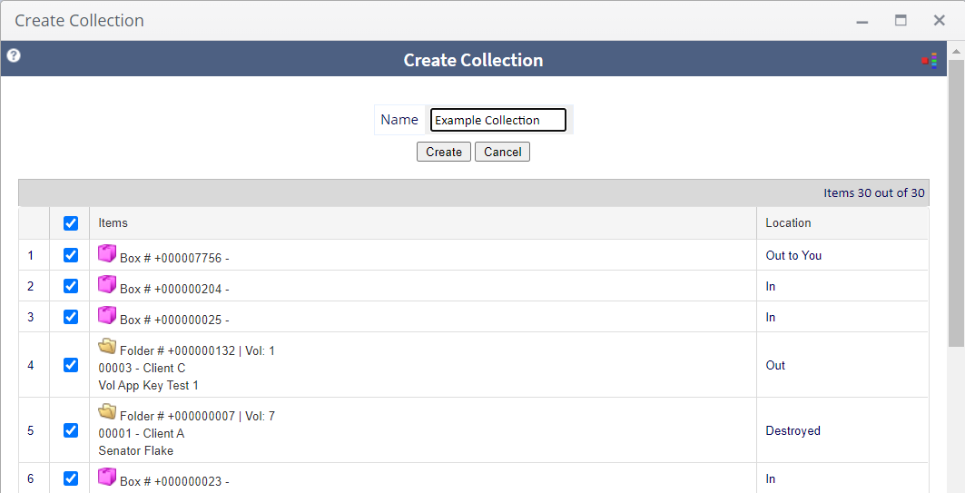 Create Collection
