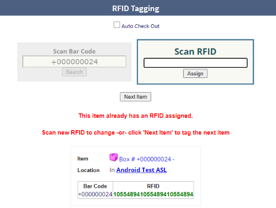 Modify bar code & RFID transactions
