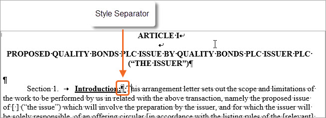 Manually marking TOC entries