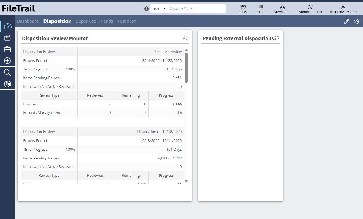 Understanding the Disposition Review Monitor on the Dashboard
