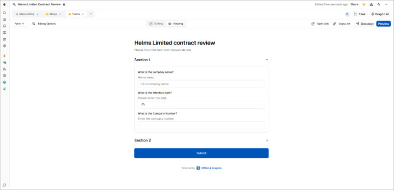 Setting up your form