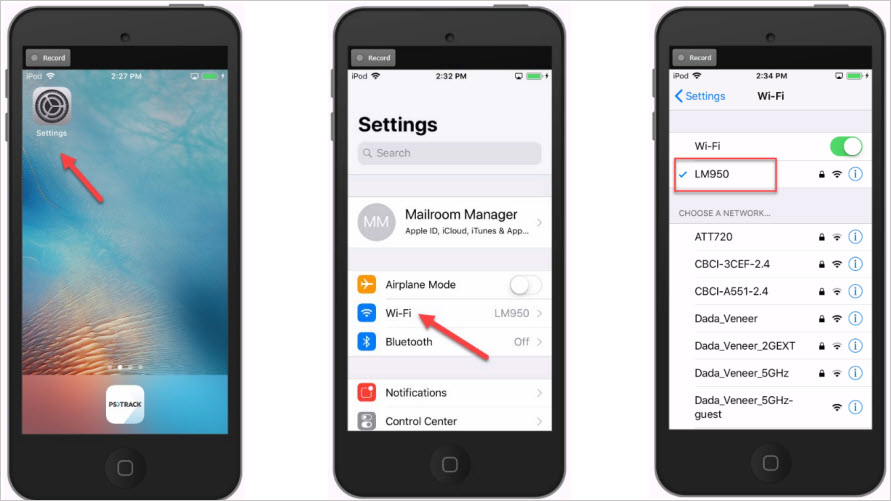 WiFi Setup for iOS Devices