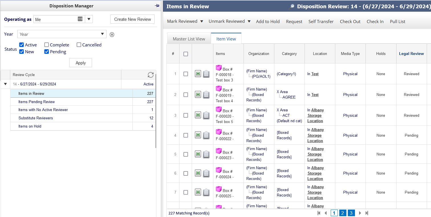 Retention & Disposition features