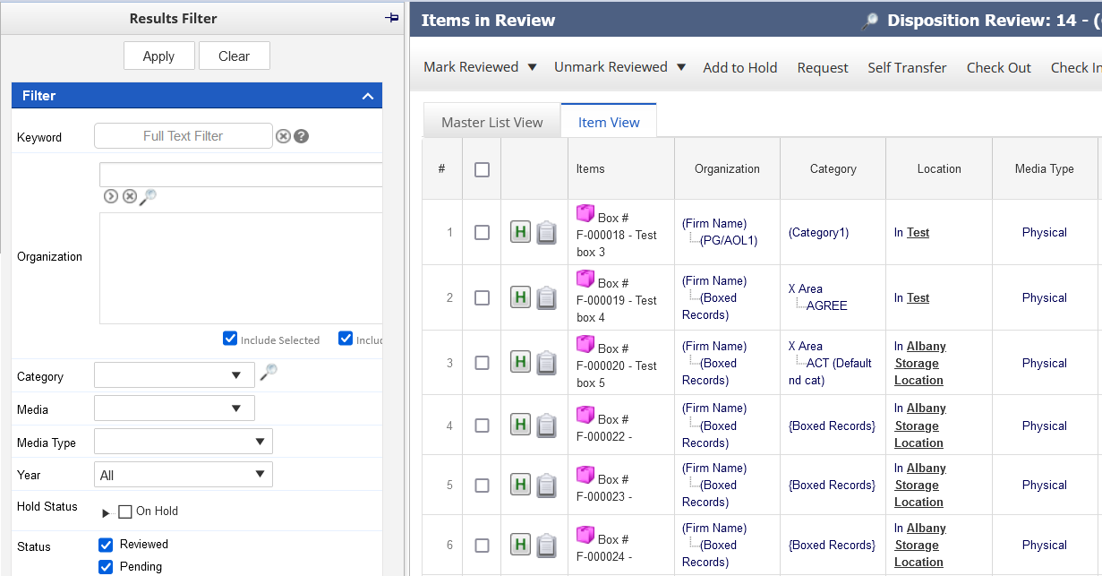 Retention & Disposition features