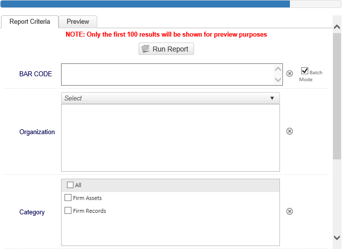 Ad Hoc Report Wizard tab 6: Preview