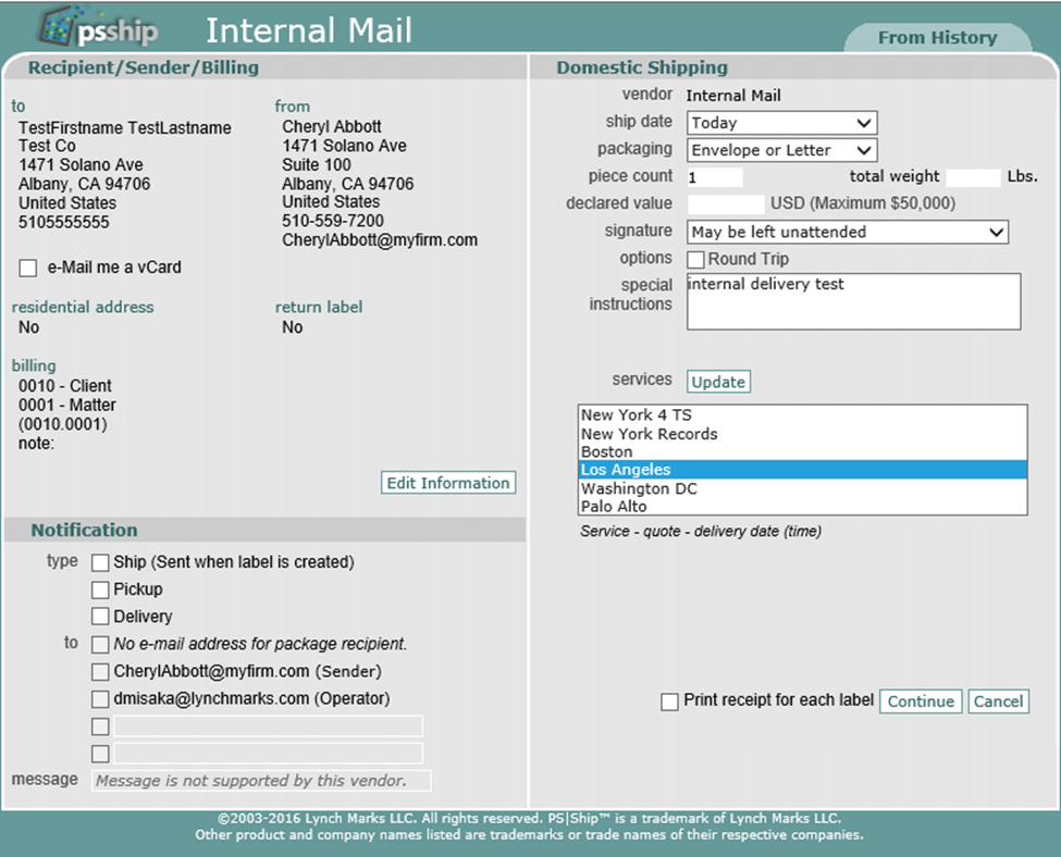 Internal Mail Workflow