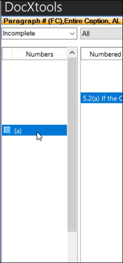 DocXtools Cross Referencing Pane Not Showing Text When Using 