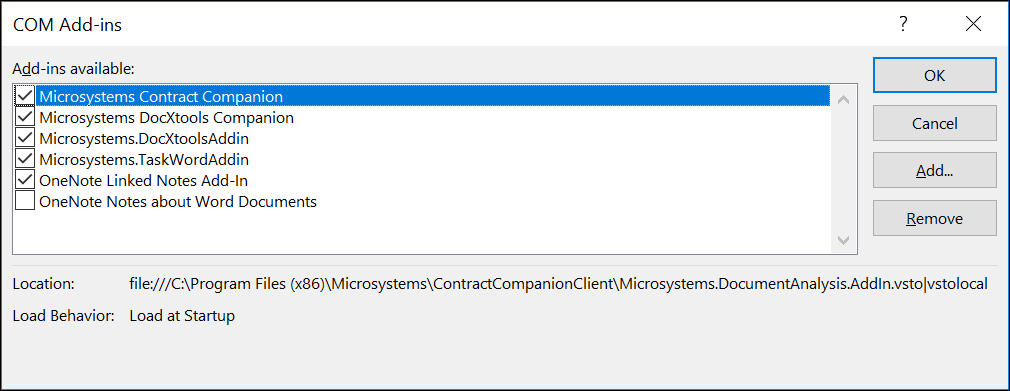 Troubleshooting issues with DocXtools add-ins